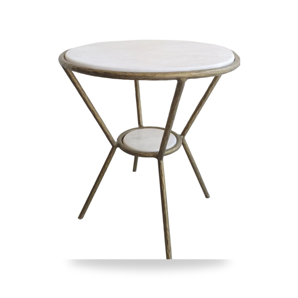 طاولة جانبية خدمة Refuge Round أبيض أترموست Uttermost