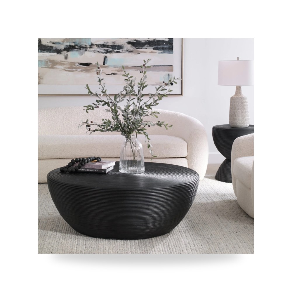 طاولة قهوة لغرفة المعيشة Bongo Rattan أسود أترموست Uttermost