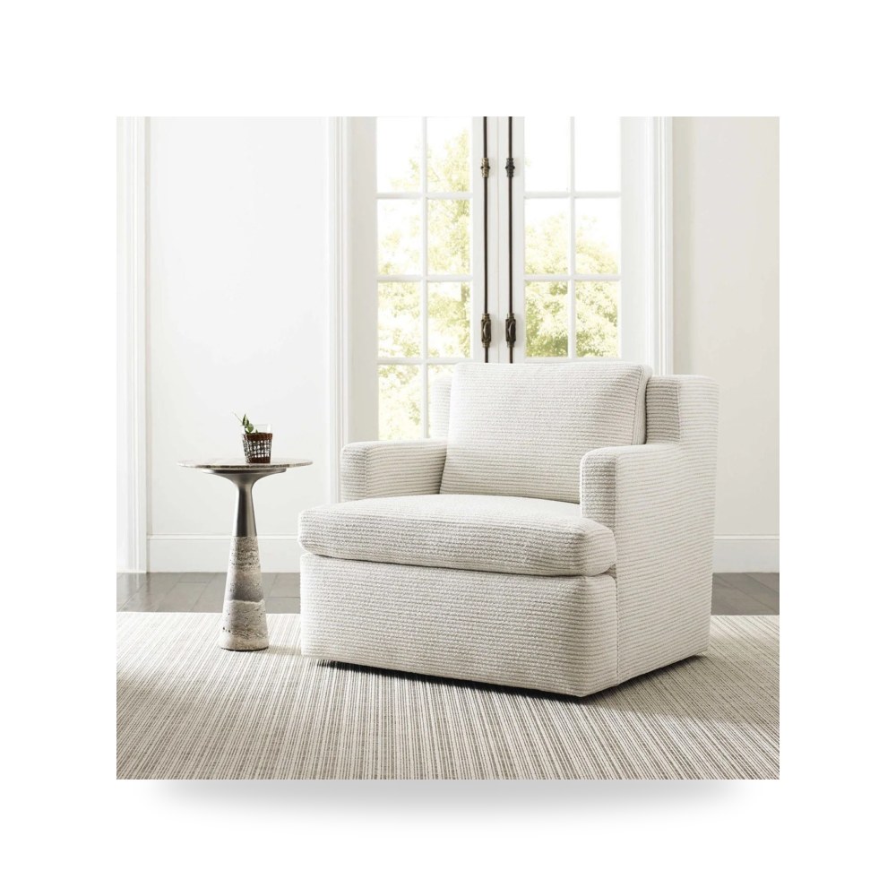 كرسي جلوس بتصميم أنيق - كرسي أبيض Unwind Swivel Uttermost - طراز R23791-UTT