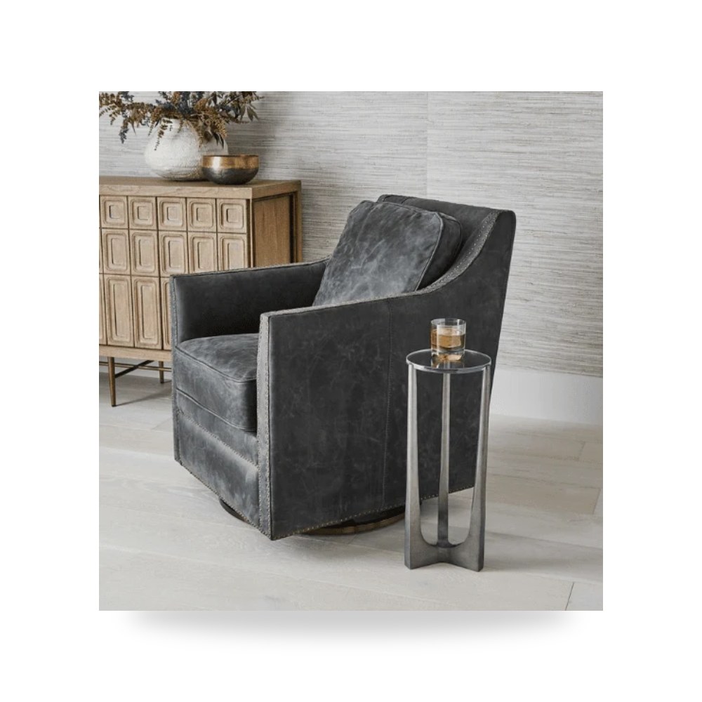كرسي جلوس بتصميم أنيق - كرسي رمادي Uttermost موديل R23563 UTT - طراز R23563-UTT