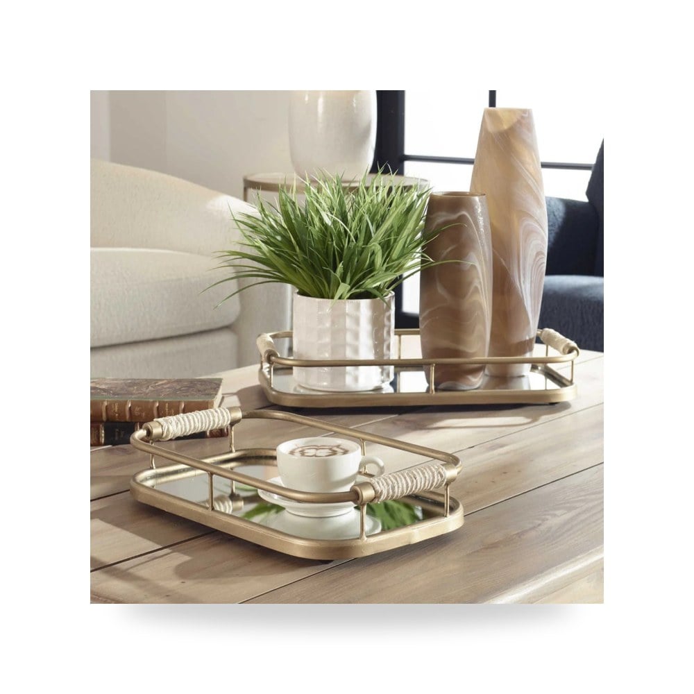 مرآة ديكور جدارية إكسسوار ديكور طاولة ذهبي Uttermost