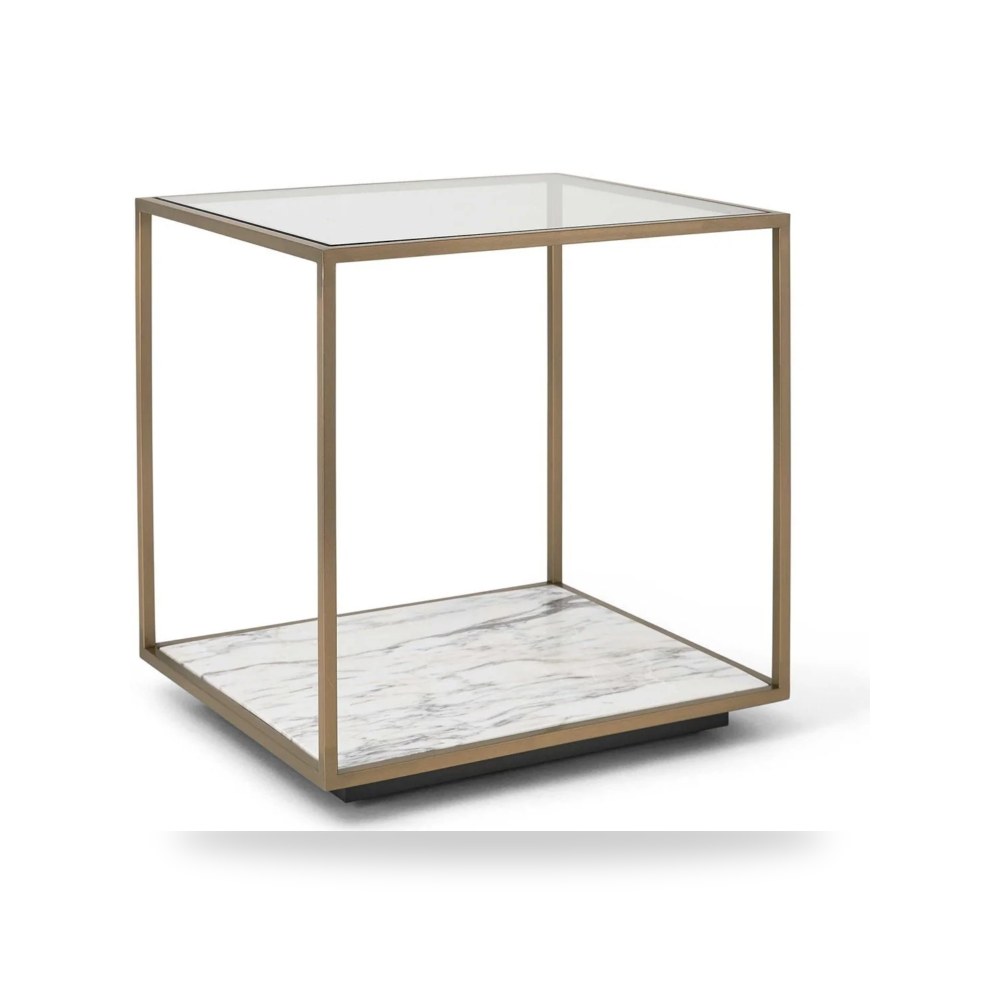 طاولة جانبية نحاس أصفر Plane Marble - Brass من أترموست Uttermost