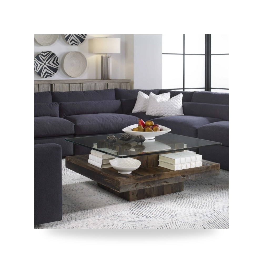 طاولة قهوة لغرفة المعيشة Jonah (Top + Base) أترموست Uttermost