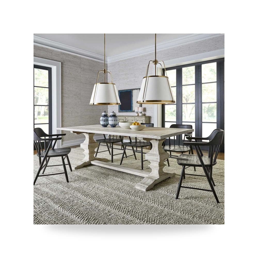 طاولة طعام أبيض Baldrick Extension أترموست Uttermost