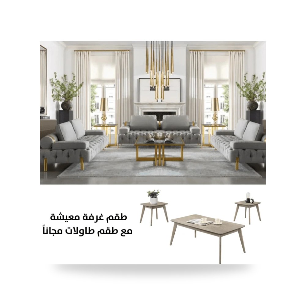 طقم كنب غرفة معيشة روتس