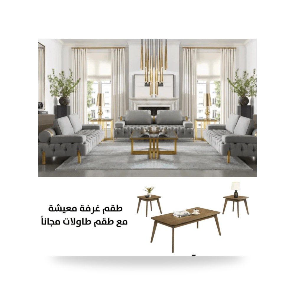 طقم كنب غرفة معيشة روتس