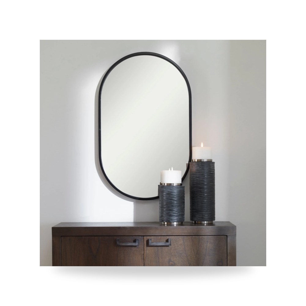 مرآة ديكور Varina Oval أسود Uttermost