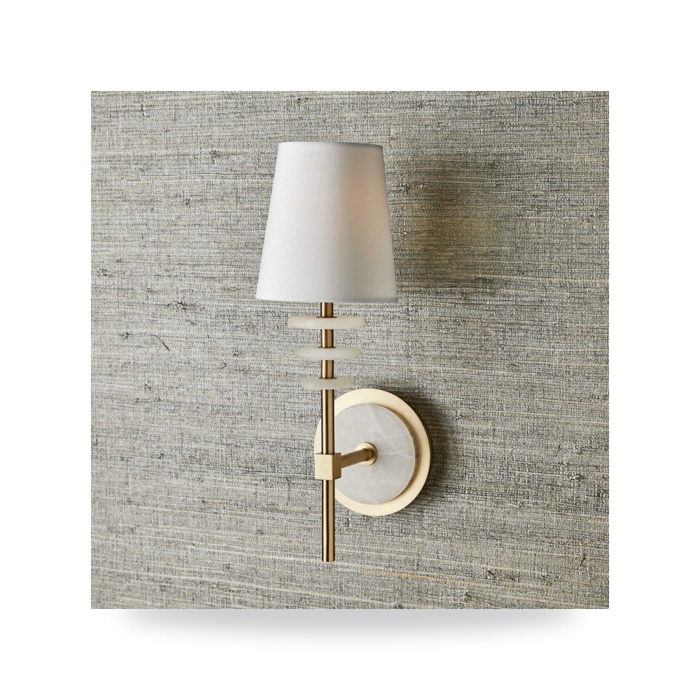 شمعدان إضاءة جداري - Alabaster Torch 1-Light Sconce - من Uttermost - طراز R22554-utt