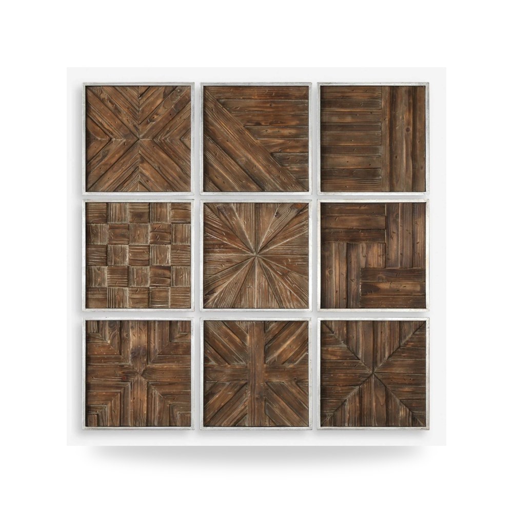 مرآة ديكور جدارية ديكور جداري مربعات هندسية Uttermost