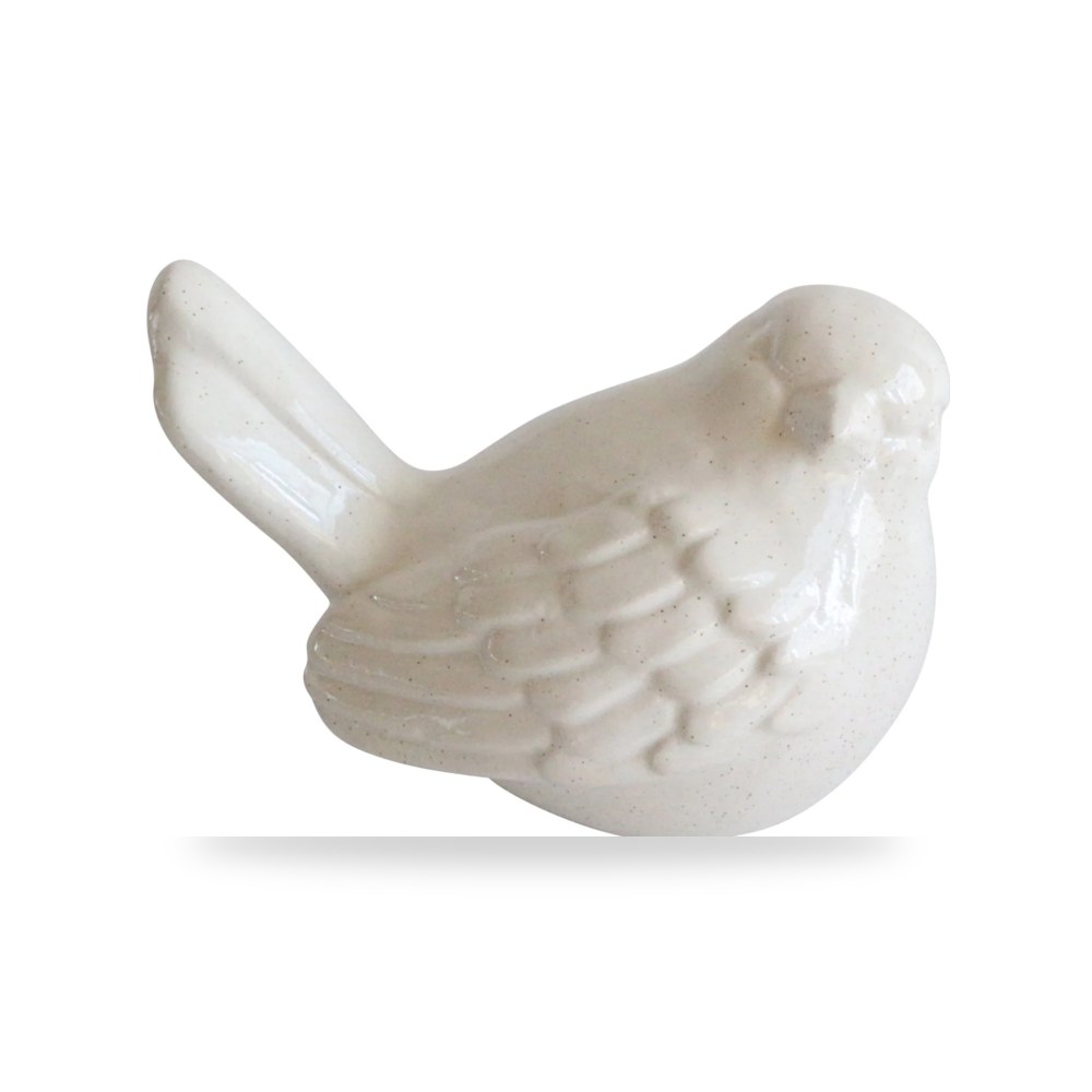 سيراميك أبيض BIRD FIGURINE, Sagebrook Home