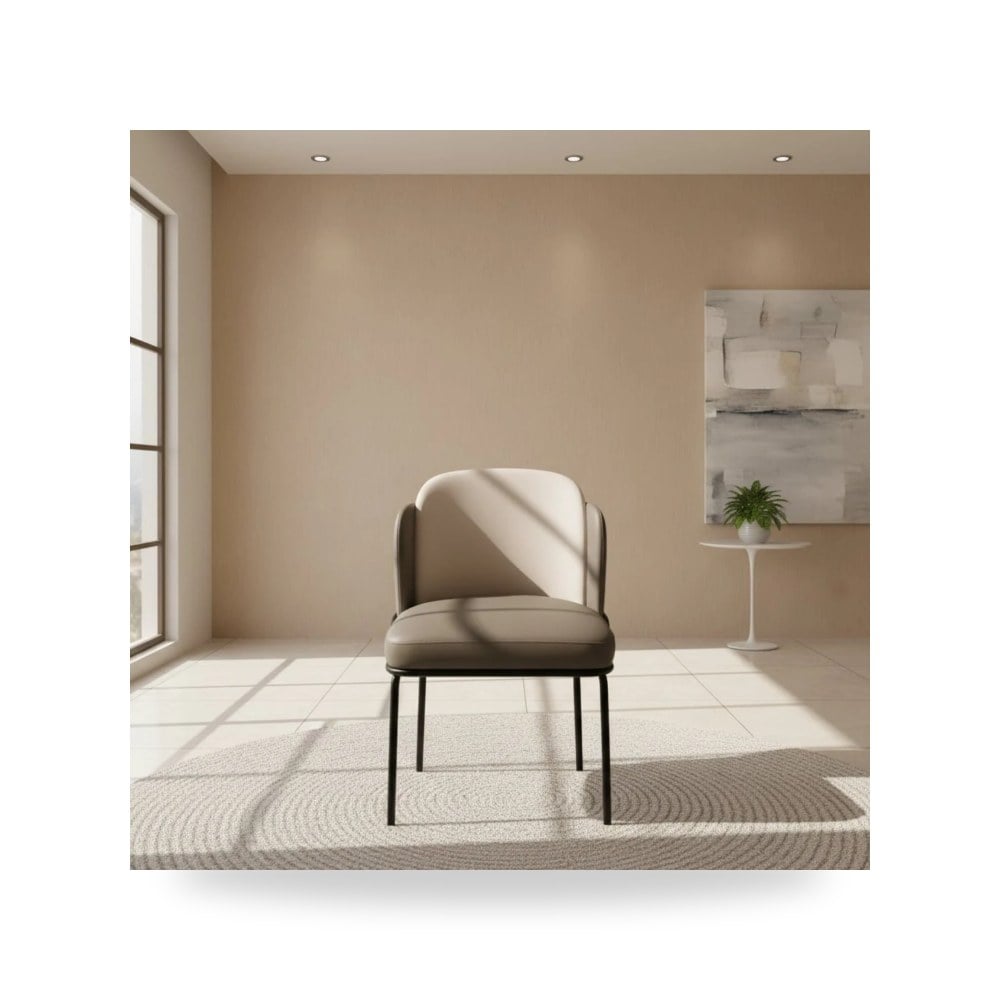 كرسي طعام فاخر - Matte Gray Dining Chair - طراز RF-1694-D92-SCG