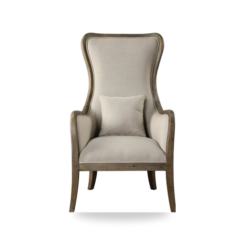 كرسي بذراعين فاخر - Chenin Accent Chair, Stone - من Uttermost - طراز R23432-UTT