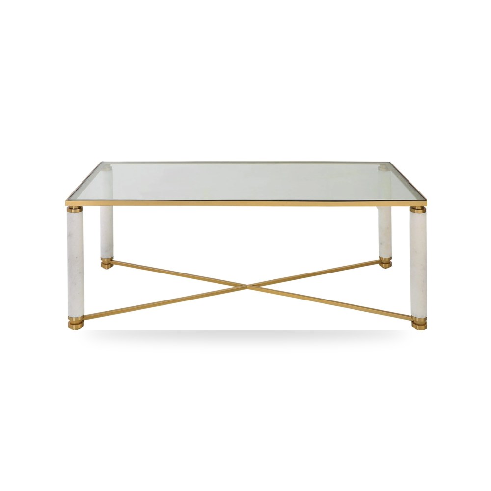 طاولة قهوة لغرفة المعيشة Pillar أبيض أترموست Uttermost