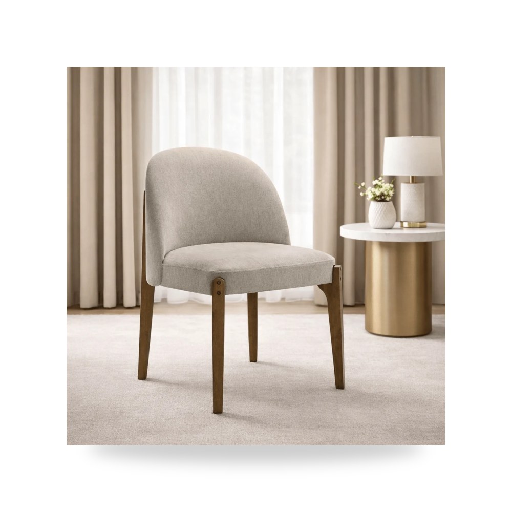 كرسي طعام فاخر - Morgans Beige Dining Chair - طراز RF-1917-D1341WA2