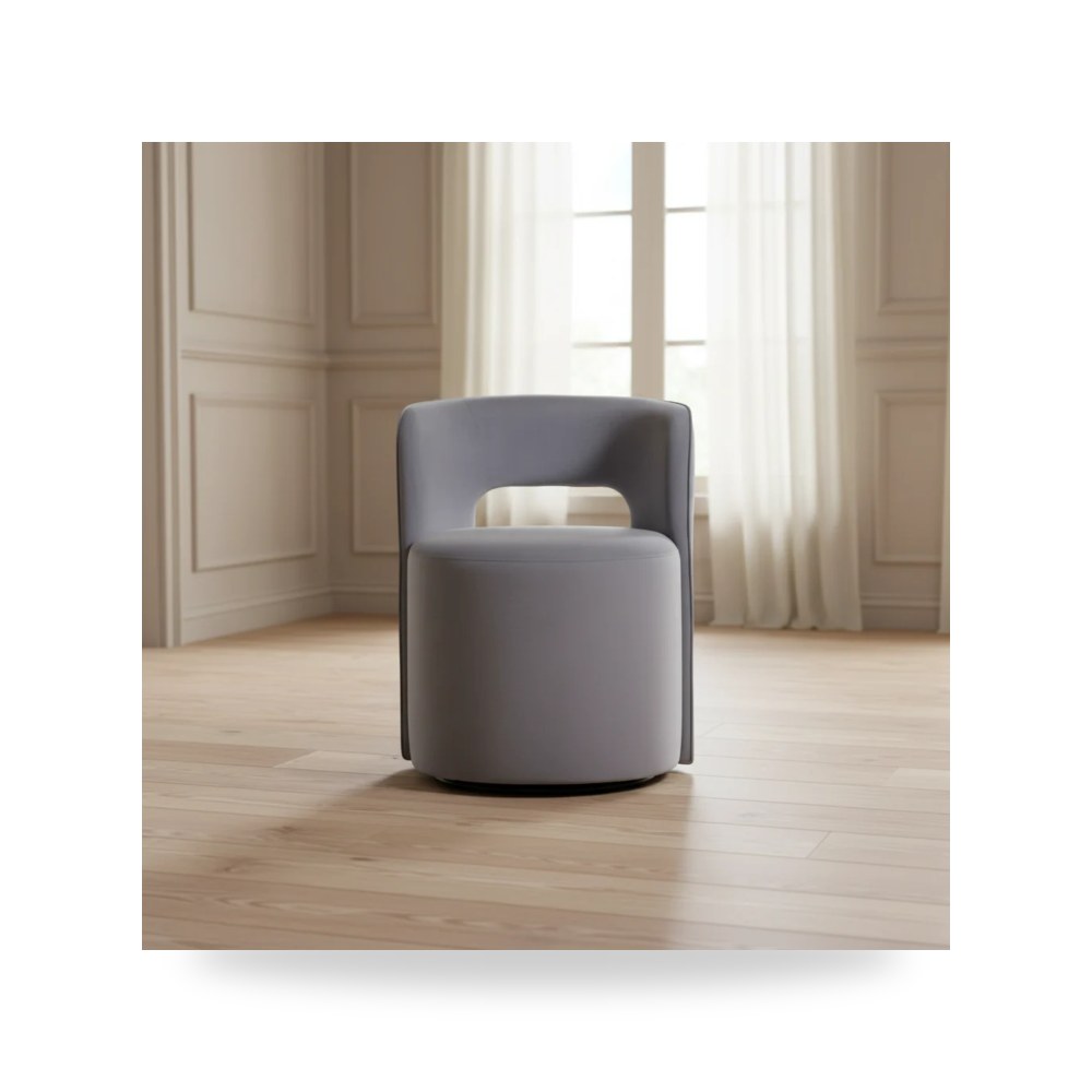 كرسي طعام فاخر - Aura Grey Dining Chair - طراز RF-2143-D9401GM