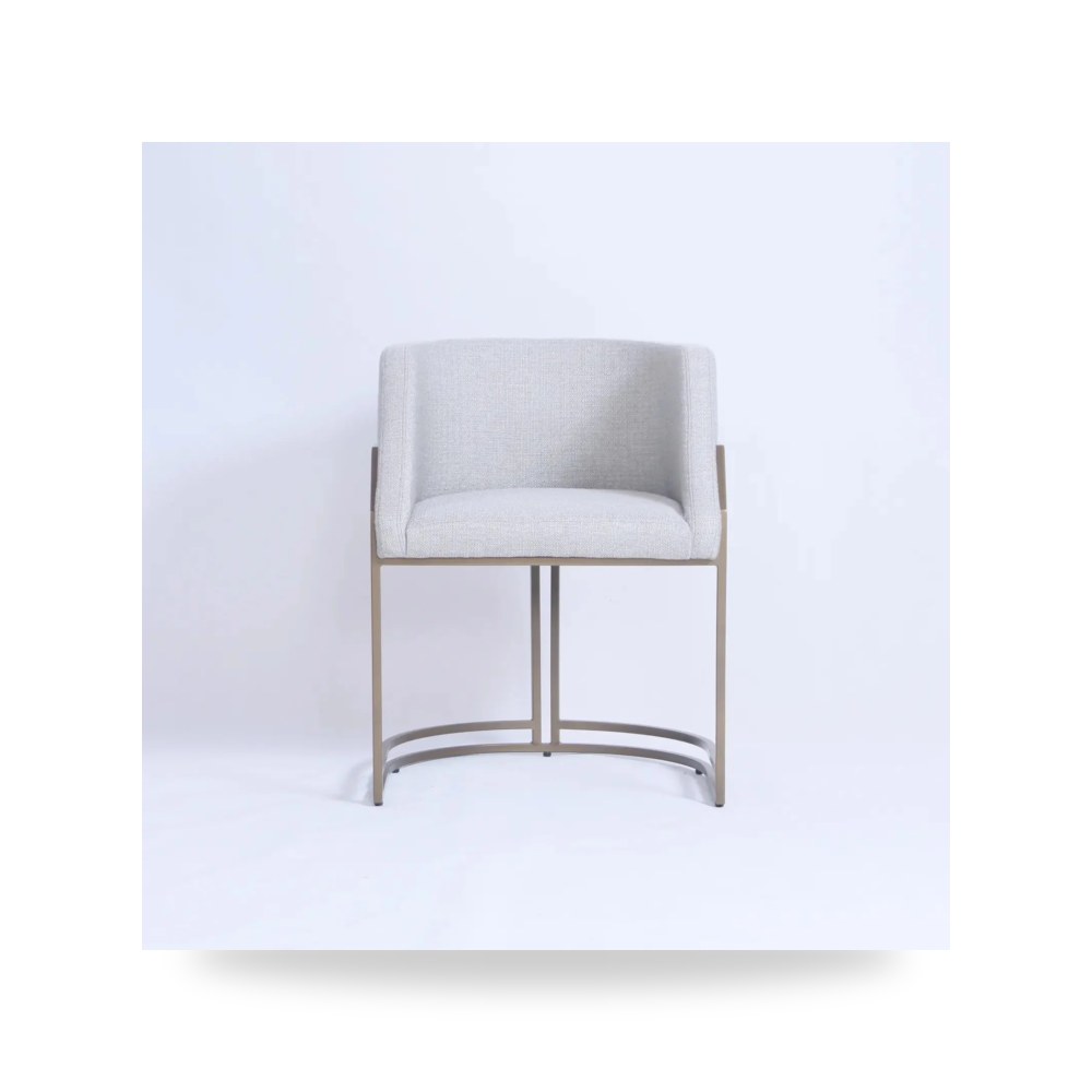 كرسي طعام فاخر - Prism Beige Linen Dining Chair - طراز RF-2143-D2102G