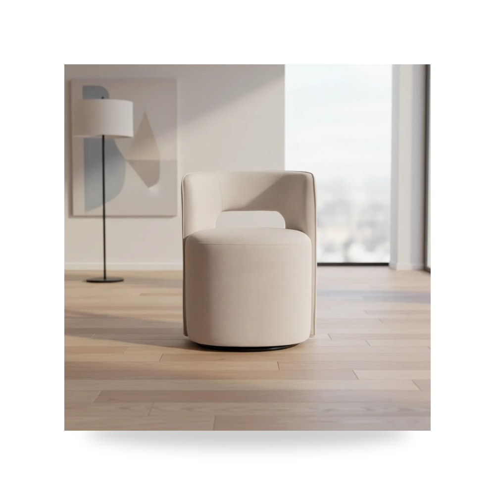 كرسي طعام فاخر - Aura Beige Dining Chair - طراز RF-2143-D9401BM