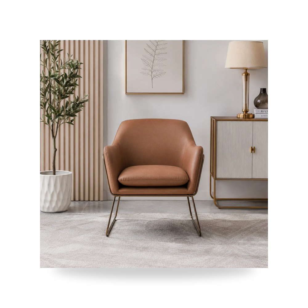 كرسي جلوس بتصميم أنيق - كرسي بني موديل RF 2085 D084 9
