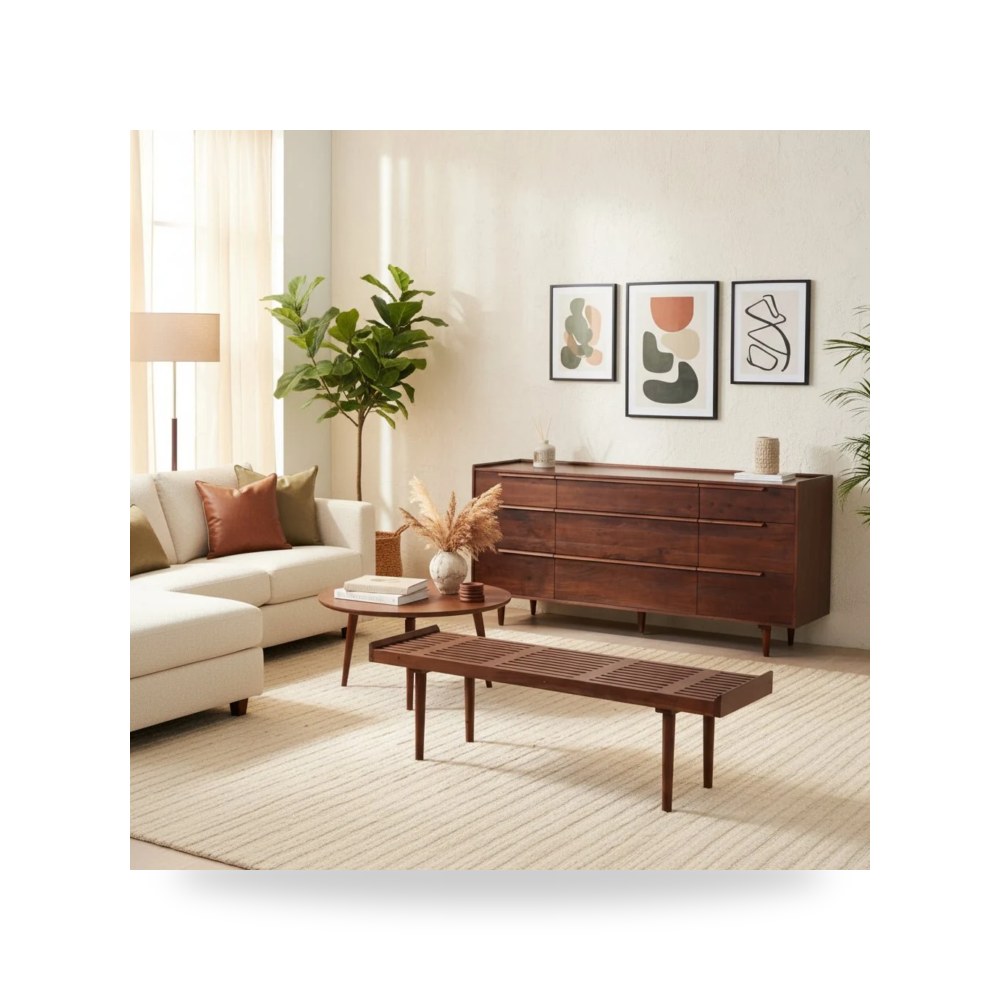 مقعد بنش لطاولة الطعام فاخر فاخر روتس للأثاث - موديل R1827-D0000-Bench