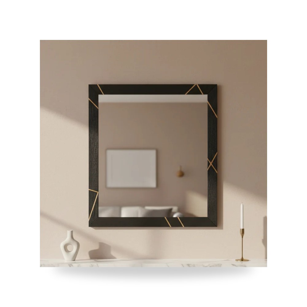 مرآة حائط خشبية مع ترصيع معدني Hooker Furniture مقاس 42.5 بوصة