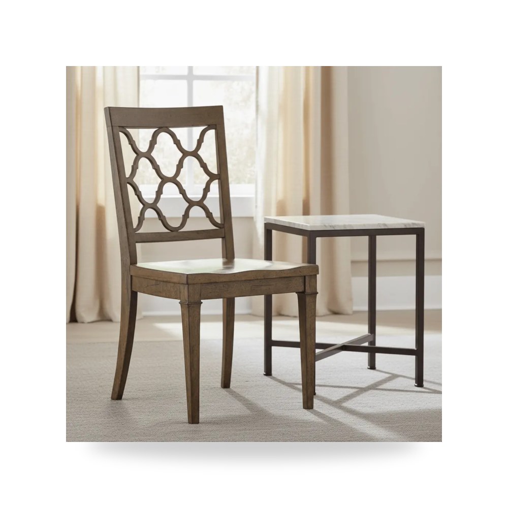 كرسي جلوس بتصميم أنيق - Montebello Wood Seat Side Chair - من Hooker Furniture