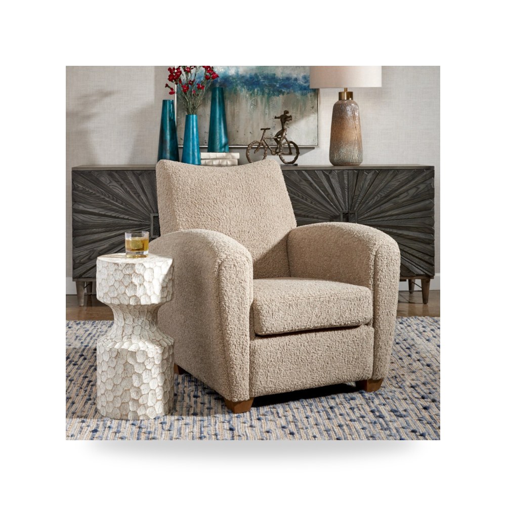 كرسي بذراعين فاخر - Uttermost Teddy Latte Accent Chair - طراز 23694-UTT