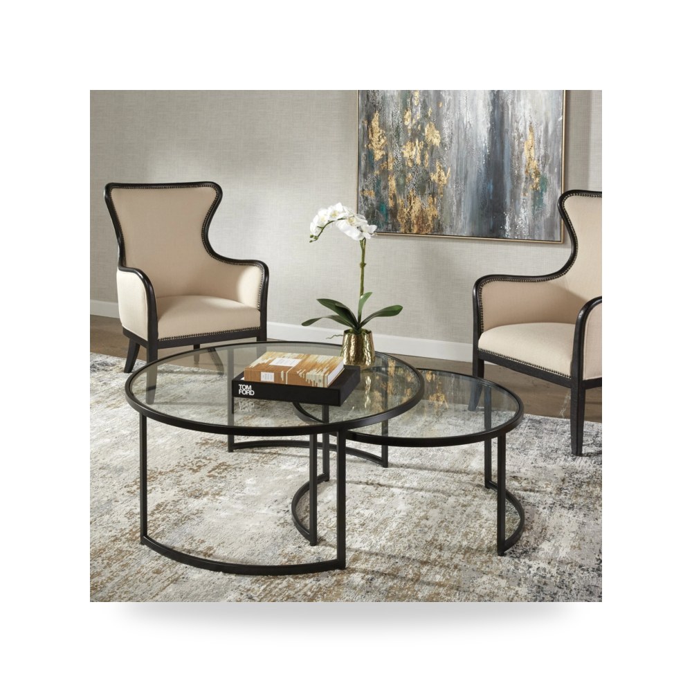 طاولة قهوة لغرفة المعيشة Rhea Nesting S - 2 أسود أترموست Uttermost
