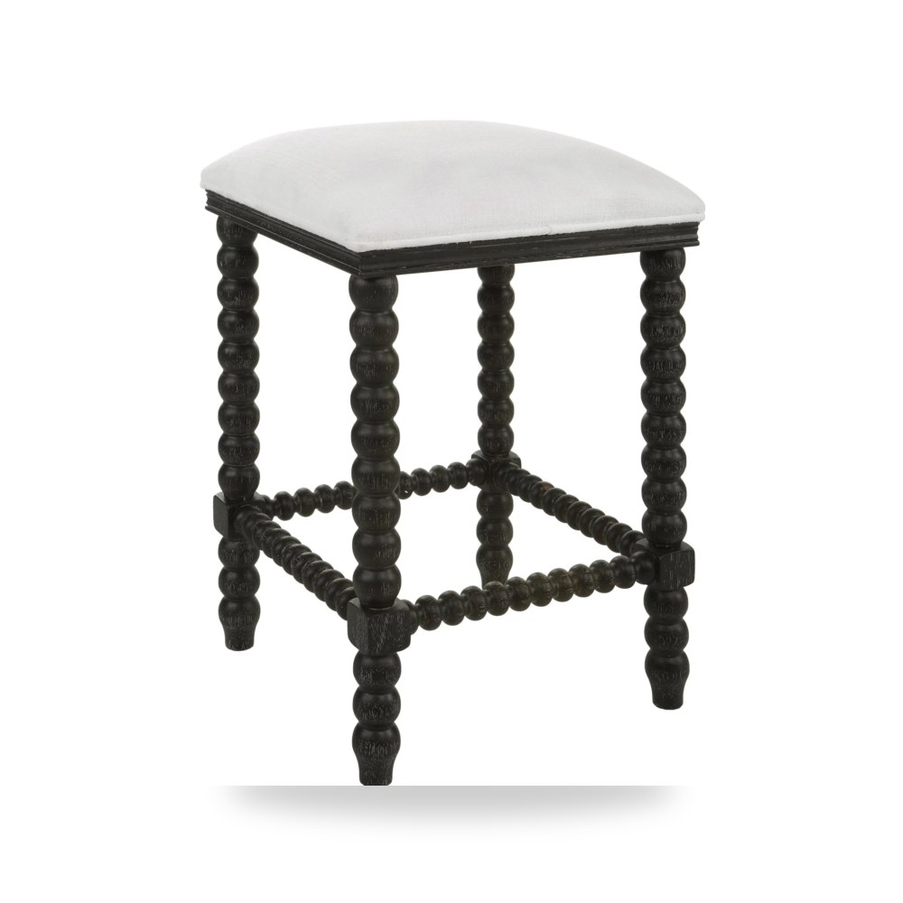 مقعد بار عالي فاخر - كرسي بار مرتفع أسود Uttermost - طراز 23684-UTT