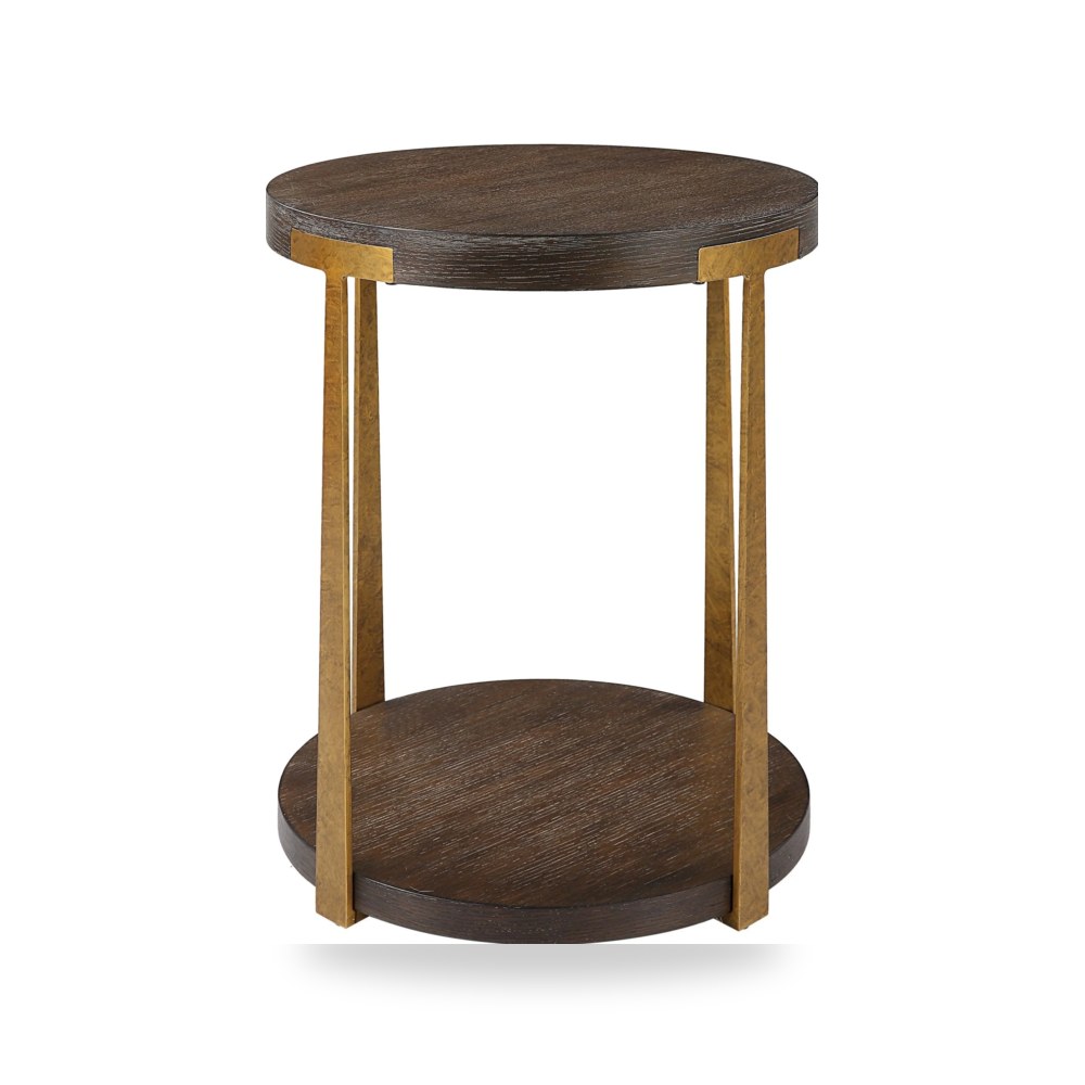 طاولة جانبية خدمة Palisade Round Wood أترموست Uttermost
