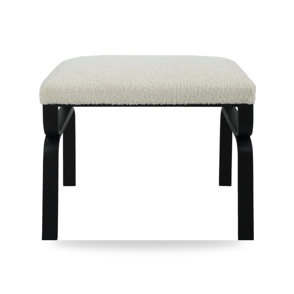 كراسي ومقاعد فاخرة - Uttermost Diverge White Shearling Small Bench - طراز 23749-UTT