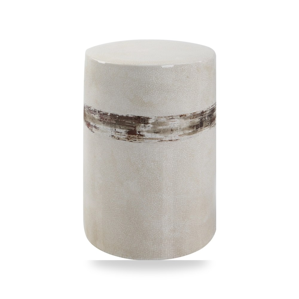 كرسي جلوس بتصميم أنيق - كرسي سيراميك أبيض Uttermost Comanche Garden - طراز 25287-UTT