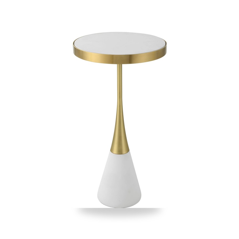 طاولة Apex Concrete Accent أبيض أترموست Uttermost
