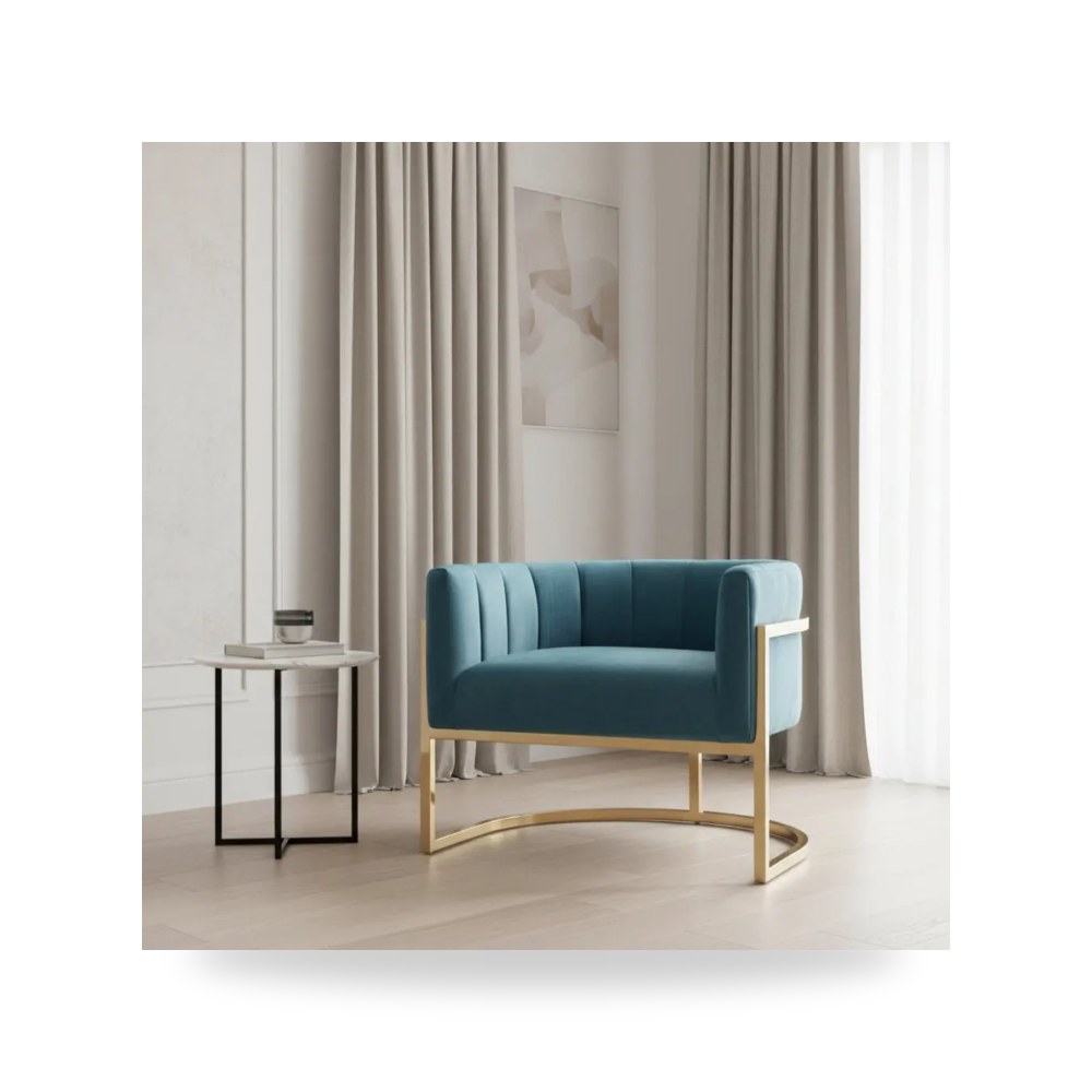 كرسي جلوس بتصميم أنيق - كرسي أزرق TOV موديل TOV A144 - من TOV Furniture - طراز TOV-A144