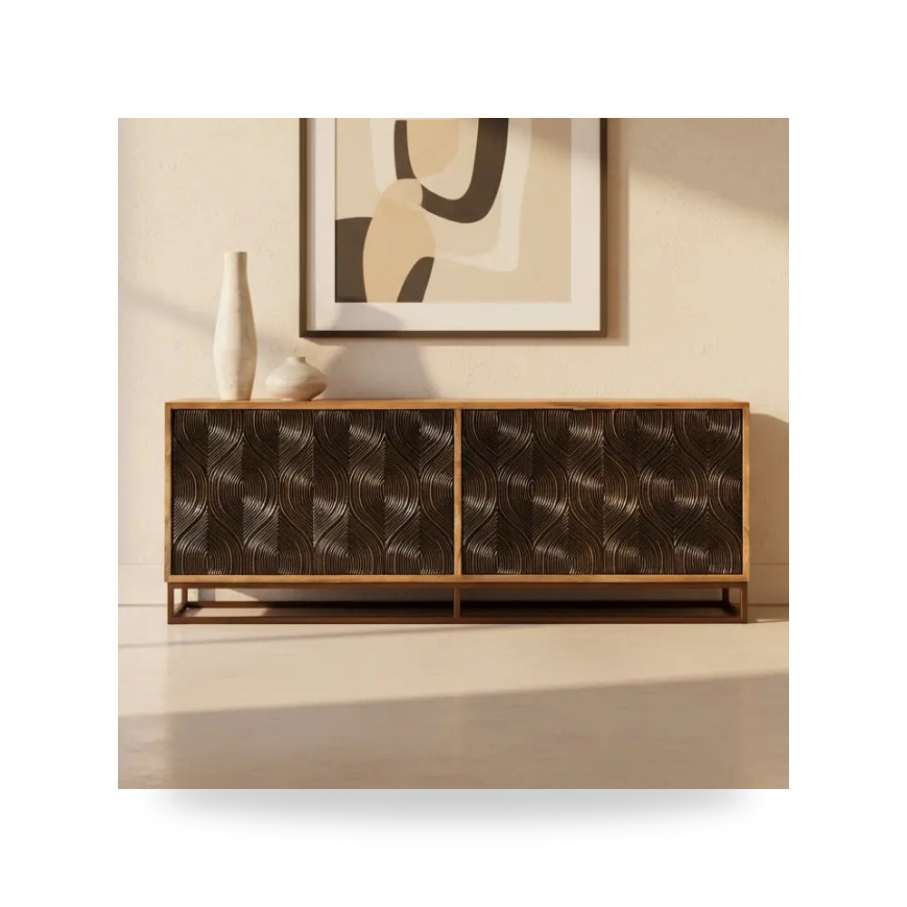 بوف ومسند قدم عثماني - بوفيه كونسول Hooker موديل 6344 55486 89 - من Hooker Furniture