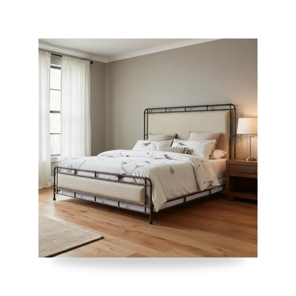 سرير نوم فاخر - Slumbr King Metal Upholstered Bed - من Hooker Furniture - طراز 5388-90266