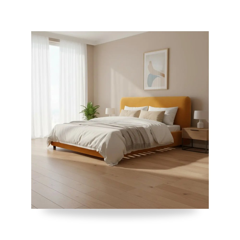 سرير نوم فاخر - سرير Samara Mustard Moes معتمد - من Moe's Home - طراز RN-1126-09