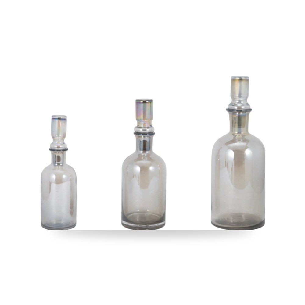 زجاج رمادي S - 3 Callum Bottles سيجبروك هوم Sagebrook Home موديل EV19350