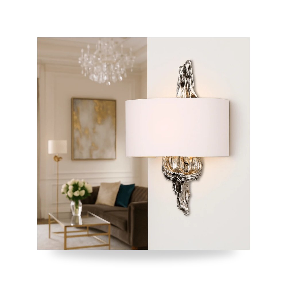 إضاءة جدارية فضي POLYRESIN SCONCE, SILVER سيجبروك هوم Sagebrook Home
