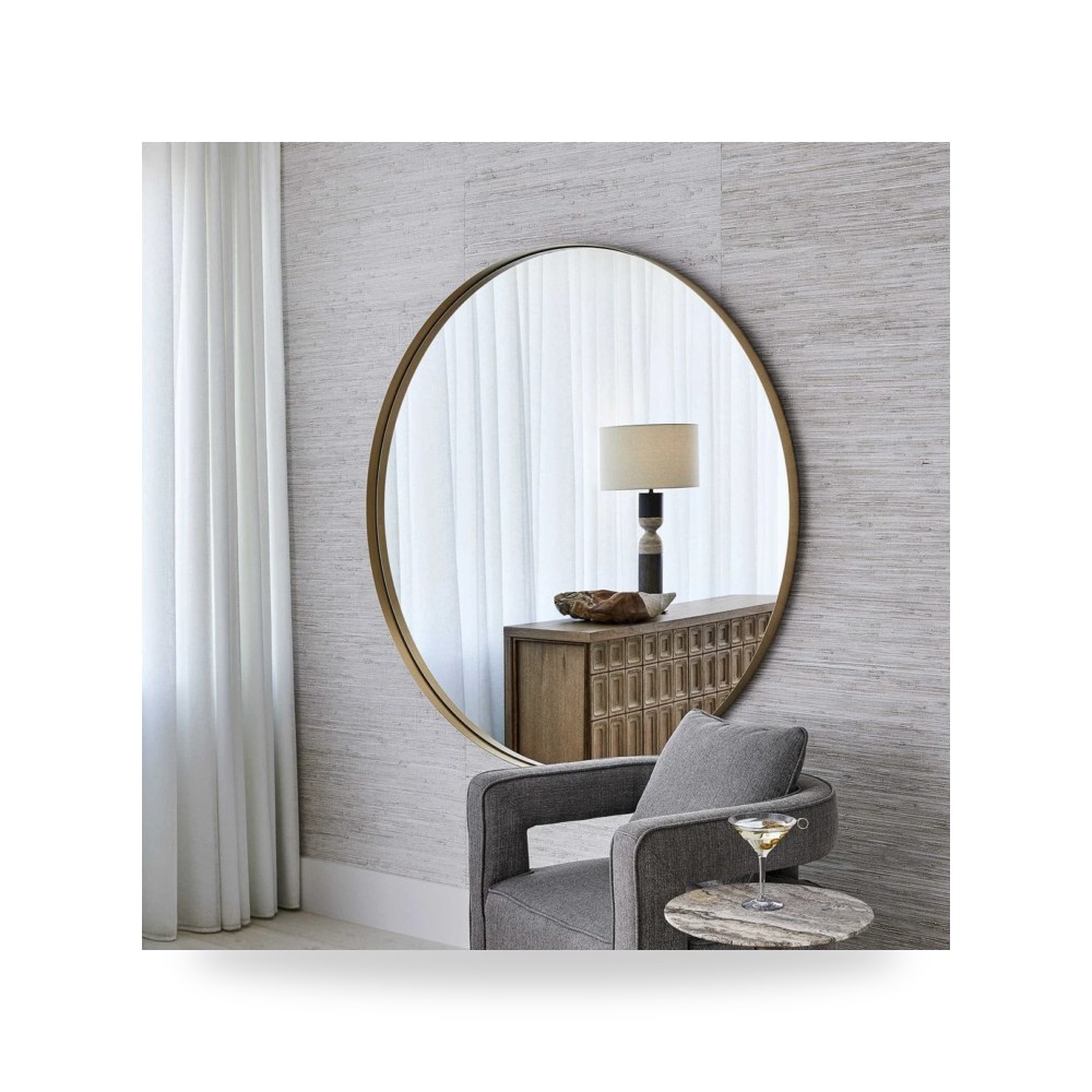 مرآة نحاس أصفر Padria Round Uttermost