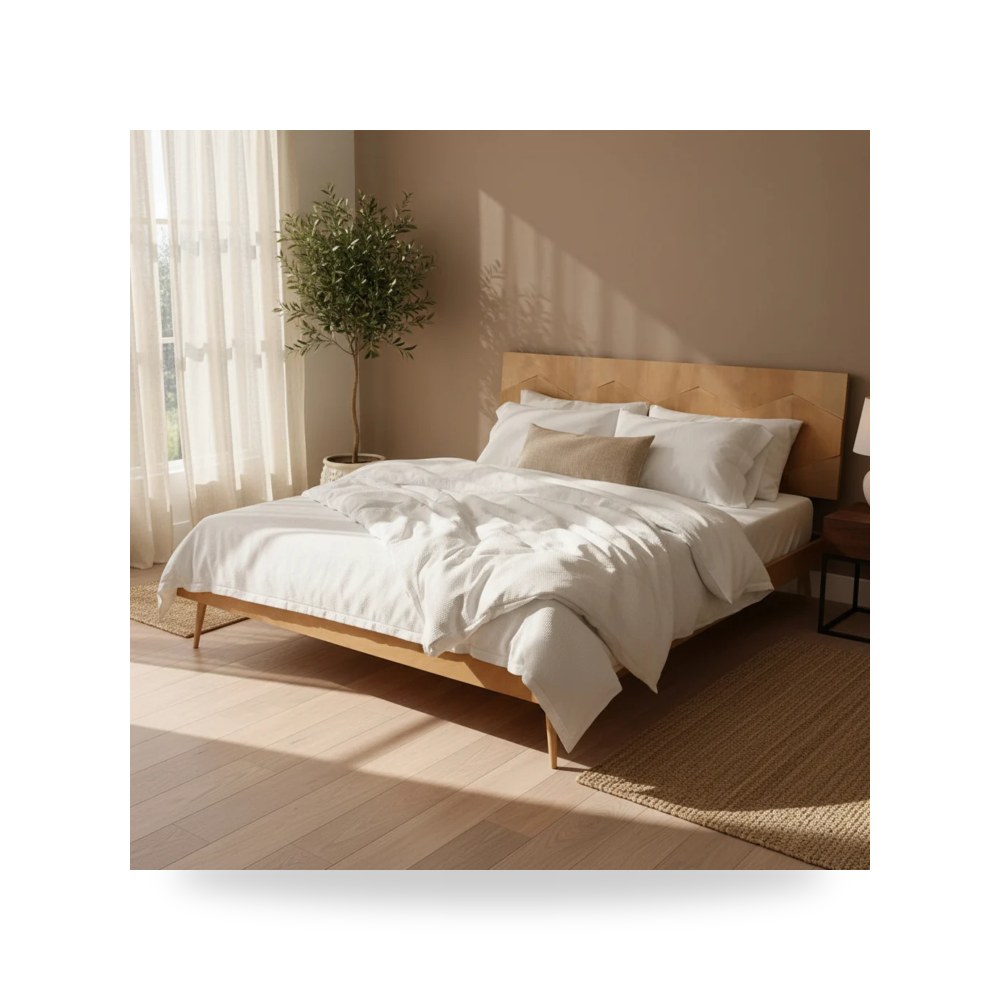 سرير نوم فاخر - سرير نوم ذهبي Moe's Home معتمد - طراز BZ-1130-21