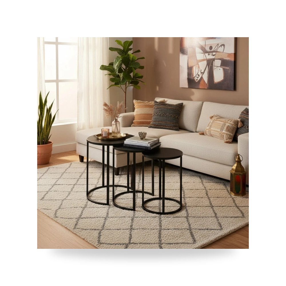 طاولة جانبية أسود Crestview