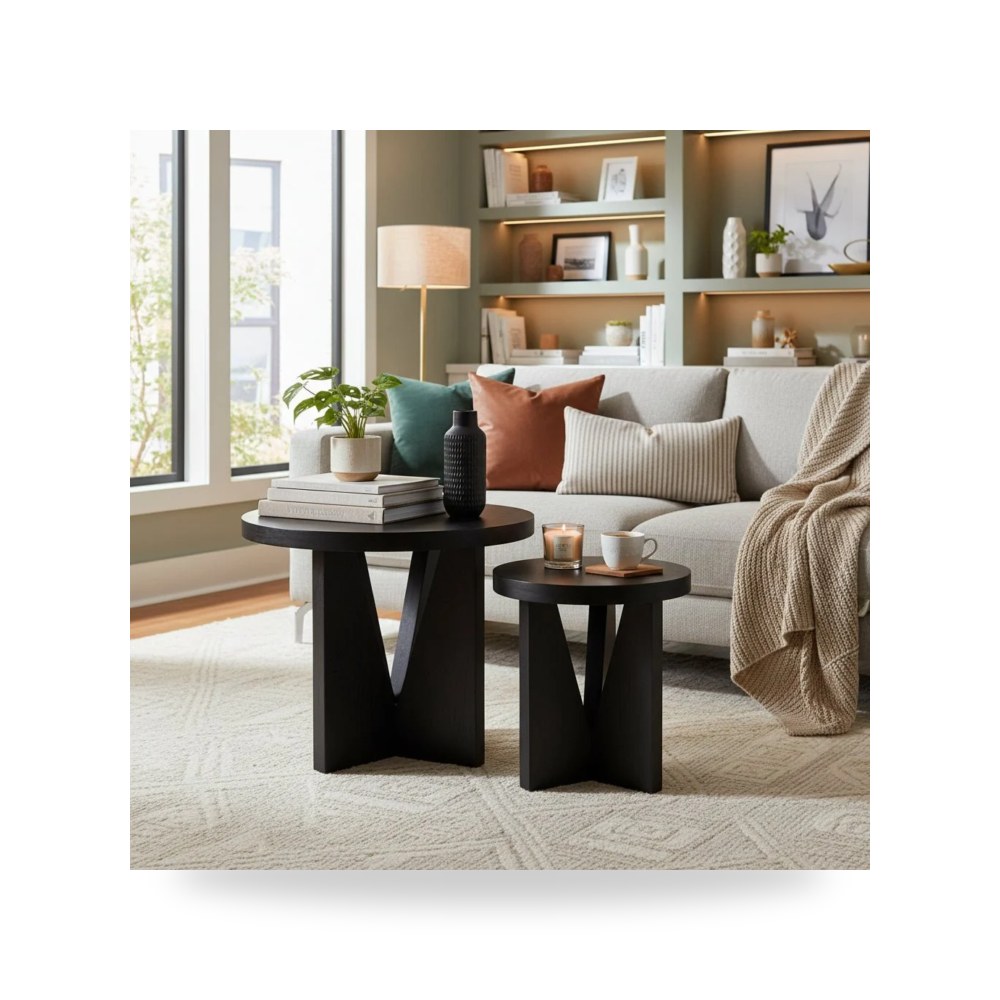 طقم طاولات متداخلة Nadette , S - 2 أترموست Uttermost