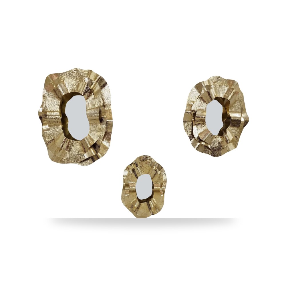 مرآة ديكور Metal, S - 3 17 - 21 - 25" Sarasota ذهبي Sagebrook Home