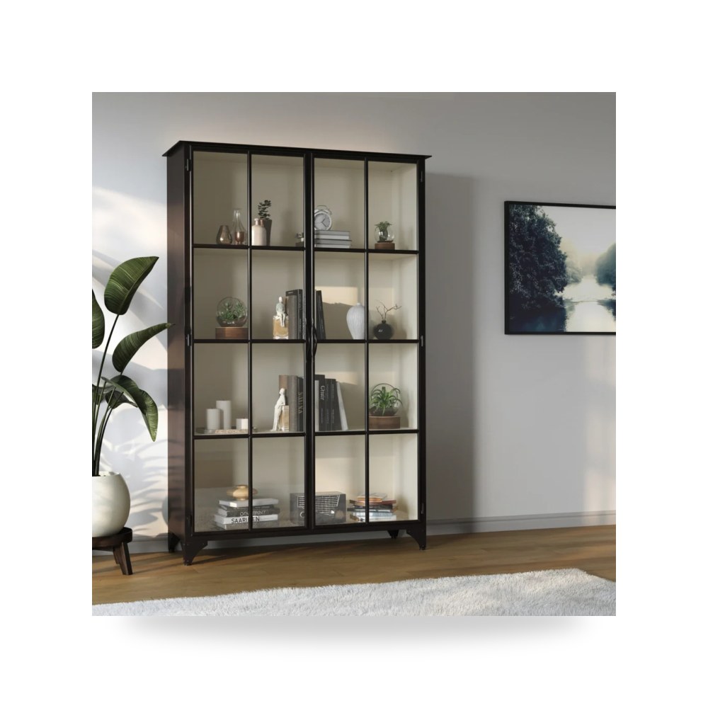 خزانة عرض زجاجية ومعدنية فاخرة Metal Display Hooker Furniture