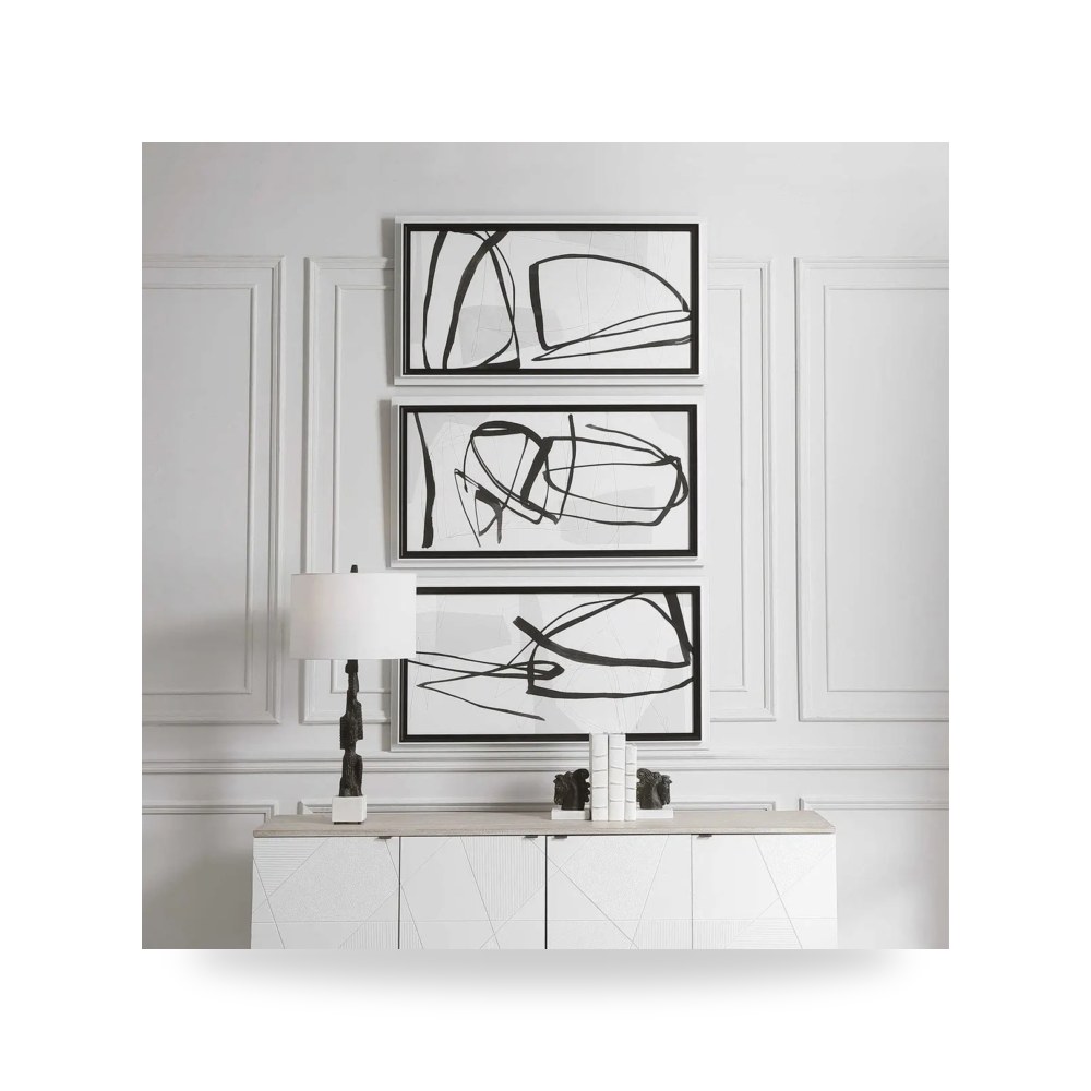 مرآة ديكور جدارية لوحة وديكور جداري طقم 3 قطع Uttermost