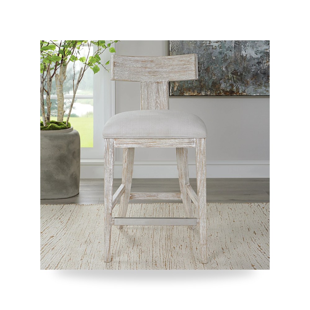 كراسي ومقاعد فاخرة - Idris Counter Stool, White - من Uttermost - طراز 23693-UTT