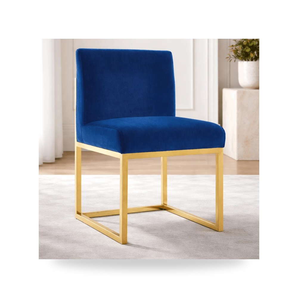 كرسي جلوس بتصميم أنيق - كرسي قطيفة كحلي Haute TOV - من TOV Furniture - طراز TOV-D44