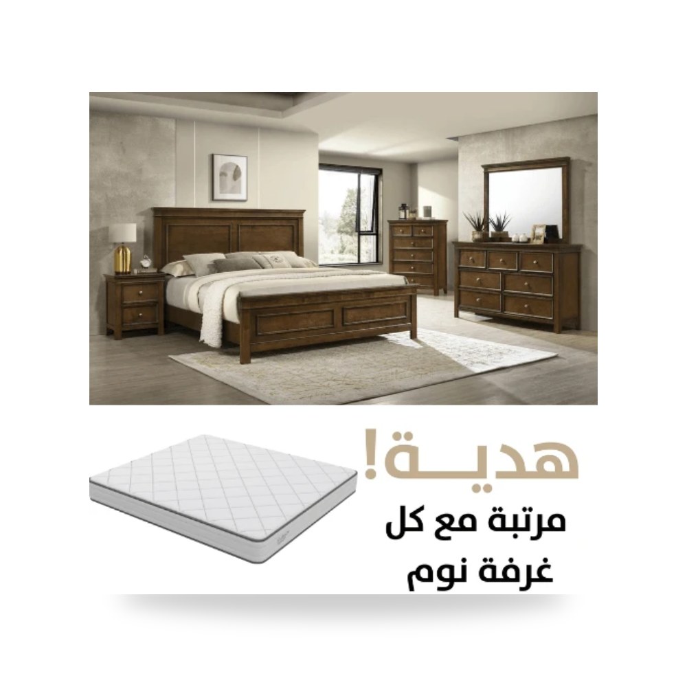 أثاث غرف نوم وأسرّة - طقم غرفة نوم موديل RF 1929 - طراز RF-1929-B512SET