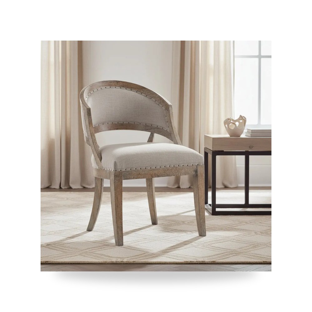 كرسي جلوس بتصميم أنيق - كرسي Boheme Garnier Barrel - من Hooker Furniture