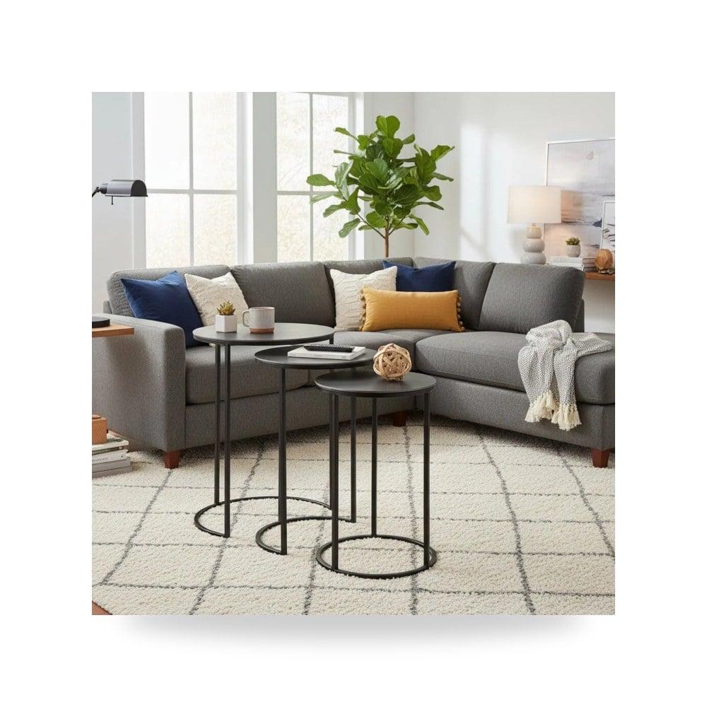 طقم طاولات متداخلة Erik , S - 3 أترموست Uttermost